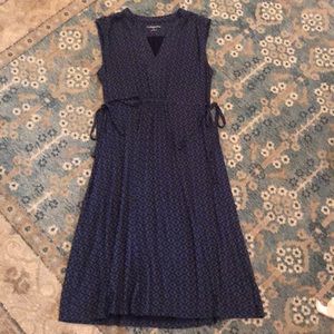 Croft and Barrow navy side tie midi dress